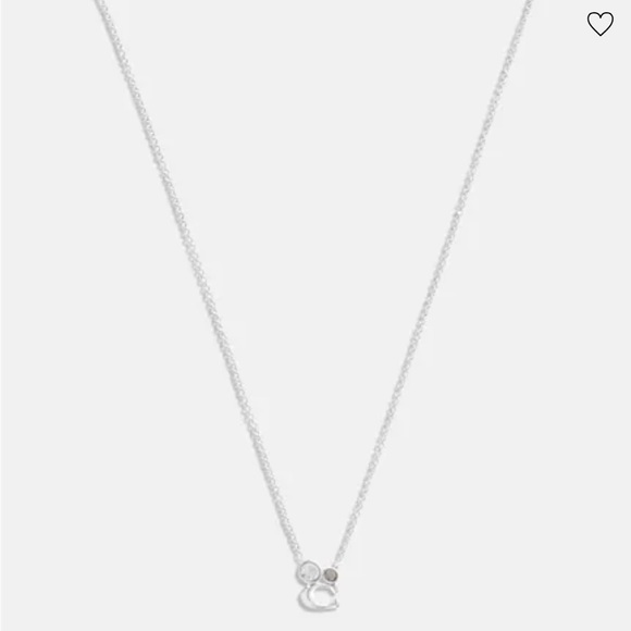 Coach | Signature Crystal Cluster Necklace NEW - Picture 2 of 5